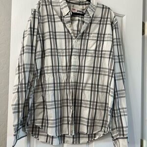 Levi's Black and White Checkered Casual Shirt